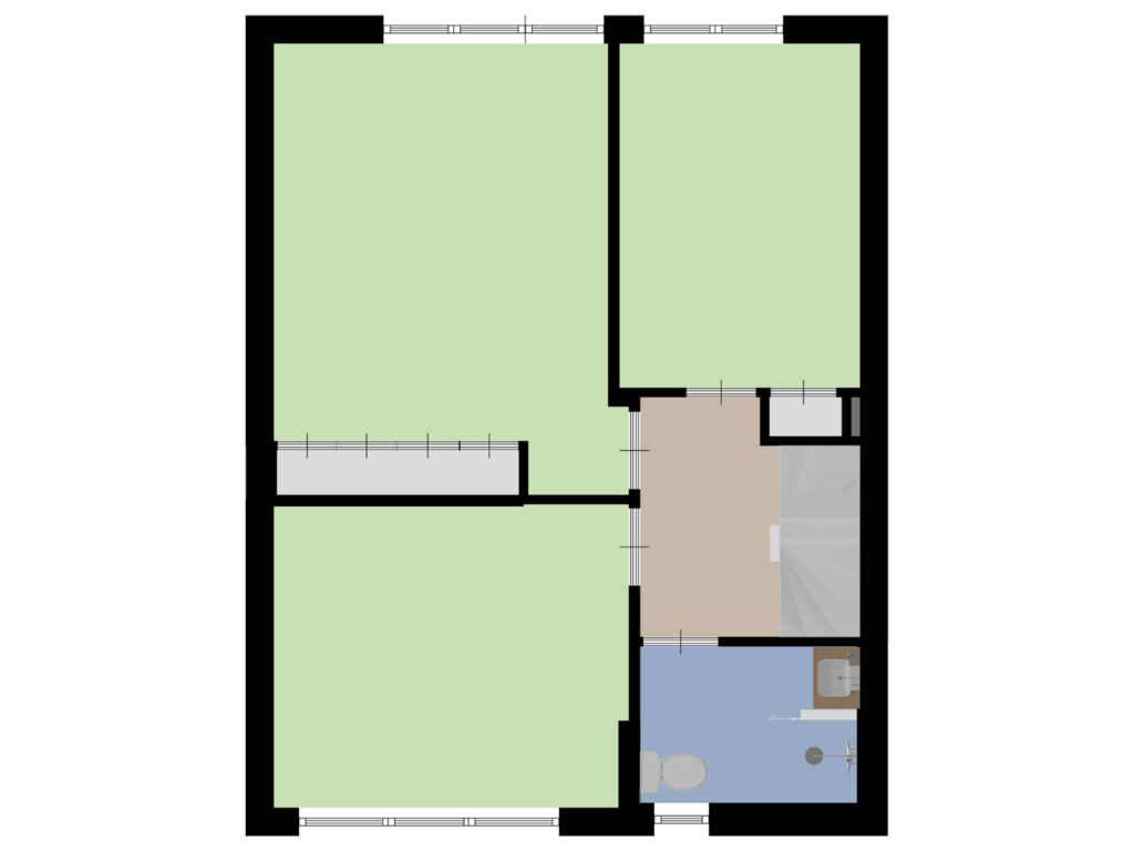 Bekijk plattegrond van Eerste Verdieping van Abbé de St. Pierre-laan 12