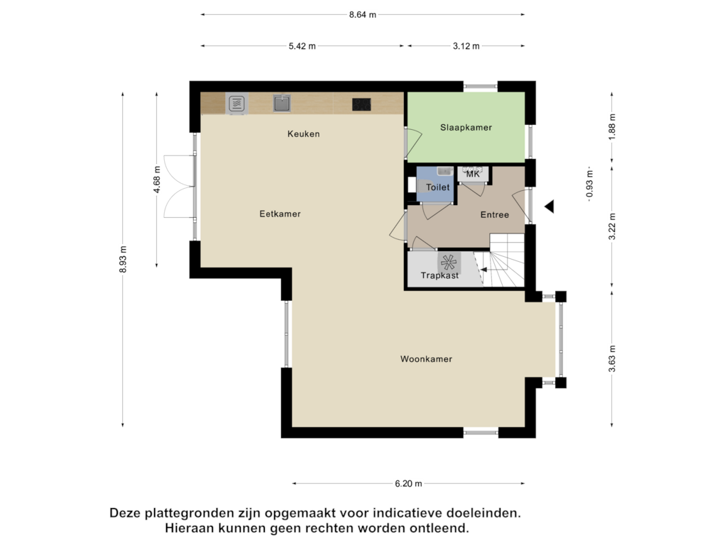 Bekijk plattegrond van Begane Grond van Kattenstaart 15