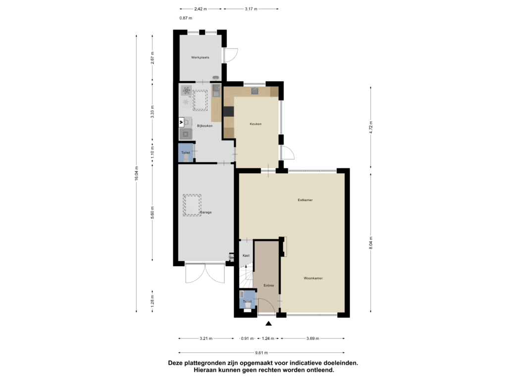 Bekijk plattegrond van Begane Grond van Diepstraat 33