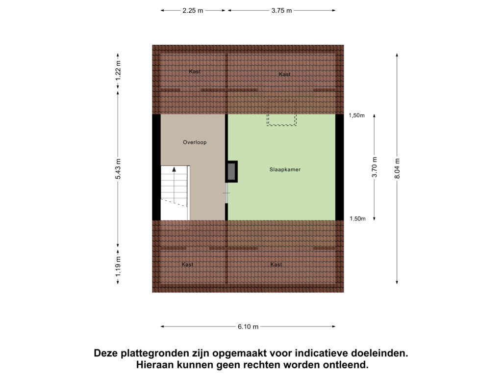 Bekijk plattegrond van Tweede Verdieping van Diepstraat 33