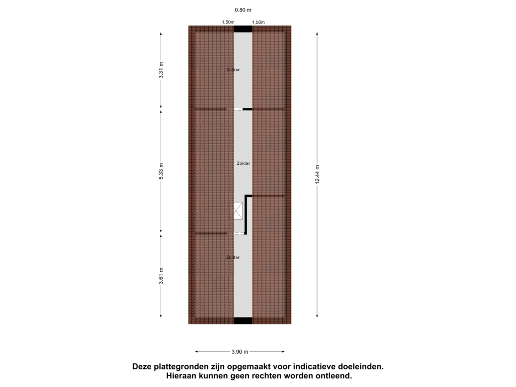 Bekijk plattegrond van Zolder van Phaffstraat 31