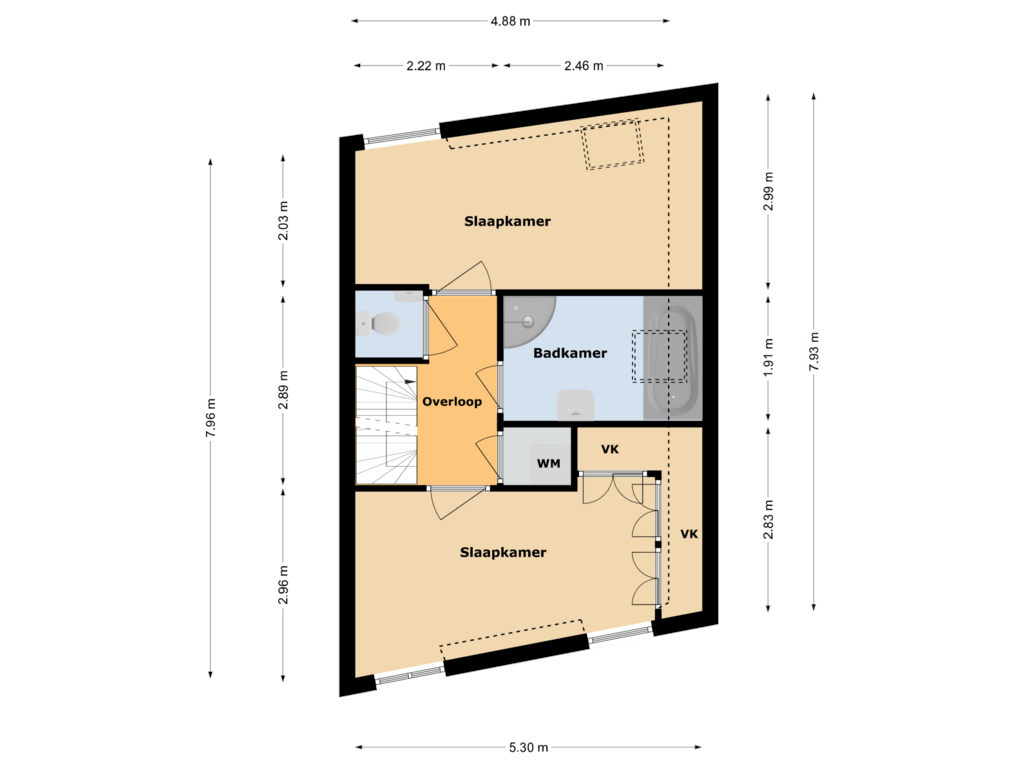 Bekijk plattegrond van Floor 2 van Kerkstraat 77-BS