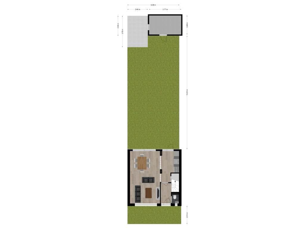 View floorplan of Situatie of Predikherenlaan 76