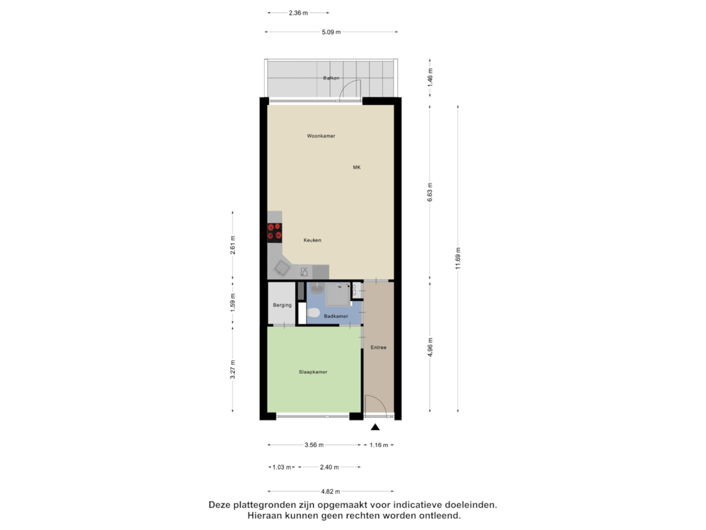 View floorplan of Appartement of Geldropseweg 278