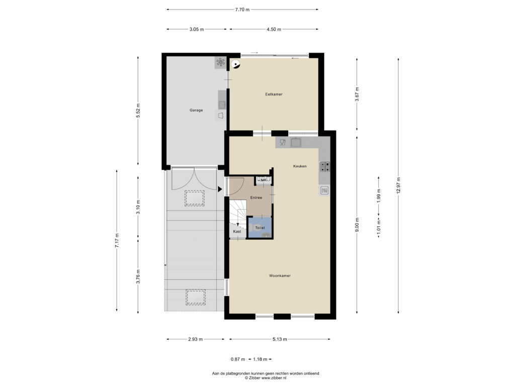 Bekijk plattegrond van Begane Grond van Galbasingel 16