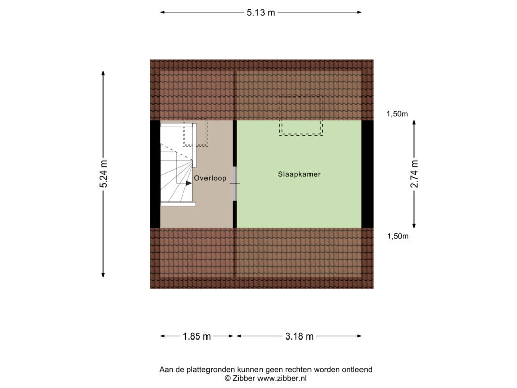 Bekijk plattegrond van Tweede verdieping van Galbasingel 16