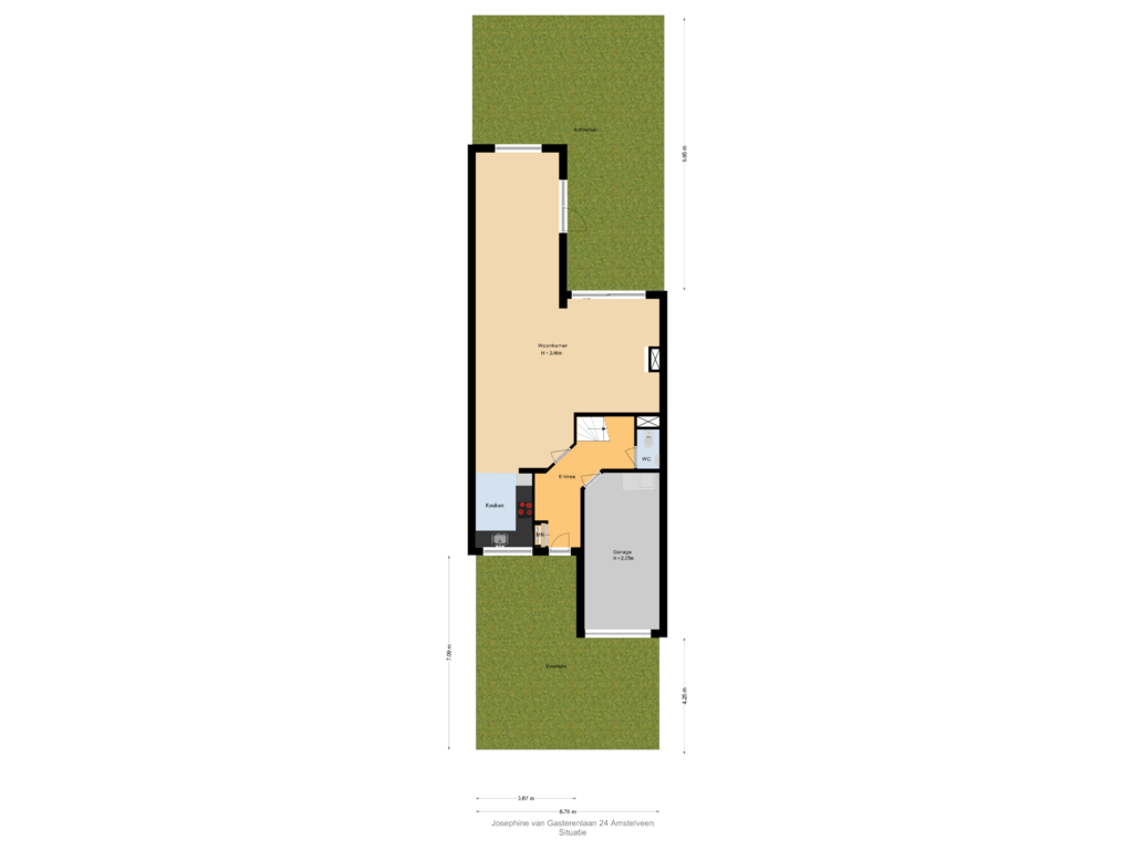 Bekijk plattegrond van Situatie van Josephine van Gasterenlaan 24