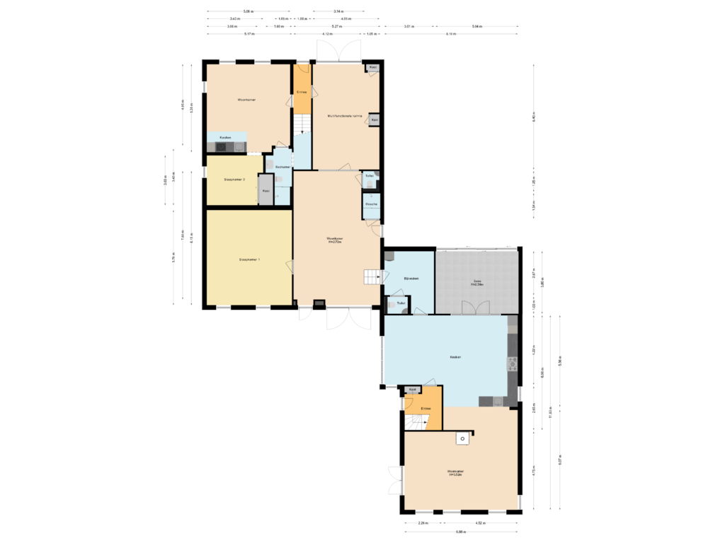 Bekijk plattegrond van Begane grond van Dorpsstraat 831