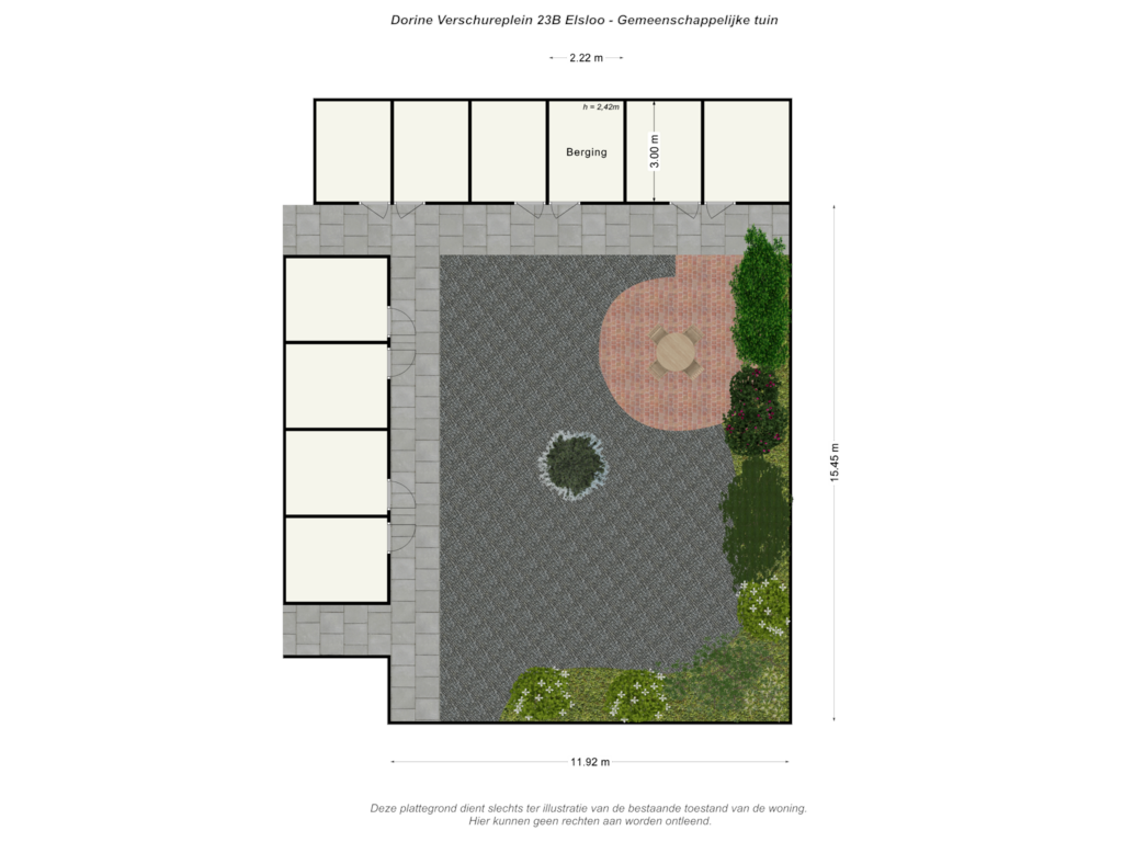 View floorplan of Gemeenschappelijke tuin of Dorine Verschureplein 23-B