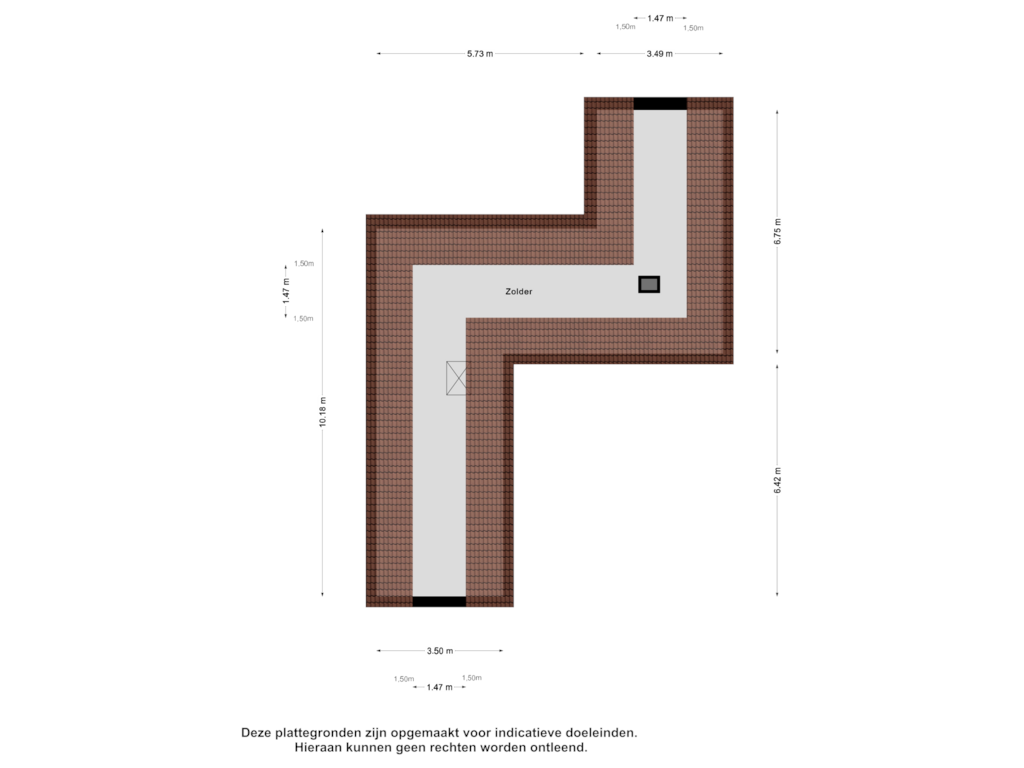 View floorplan of Tweede Verdieping of Almelosestraat 23