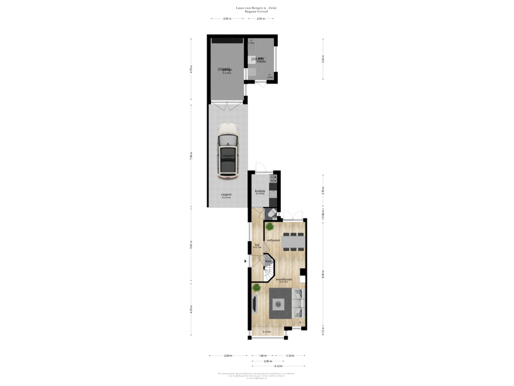 Bekijk plattegrond van BEGANE GROND van Laan van Bergen 9