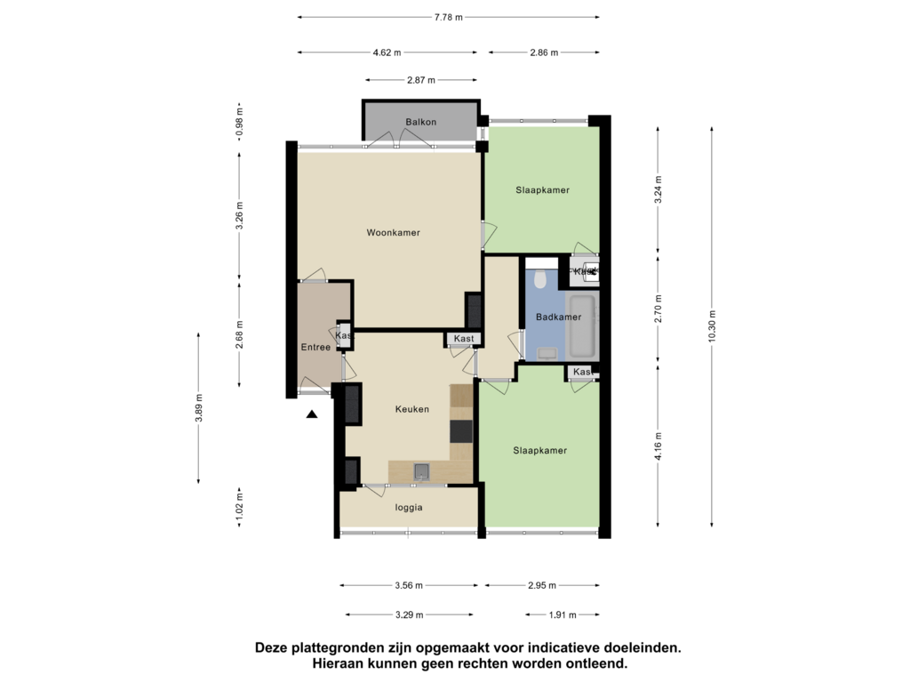 View floorplan of Appartement of Rotterdamsedijk 264-A