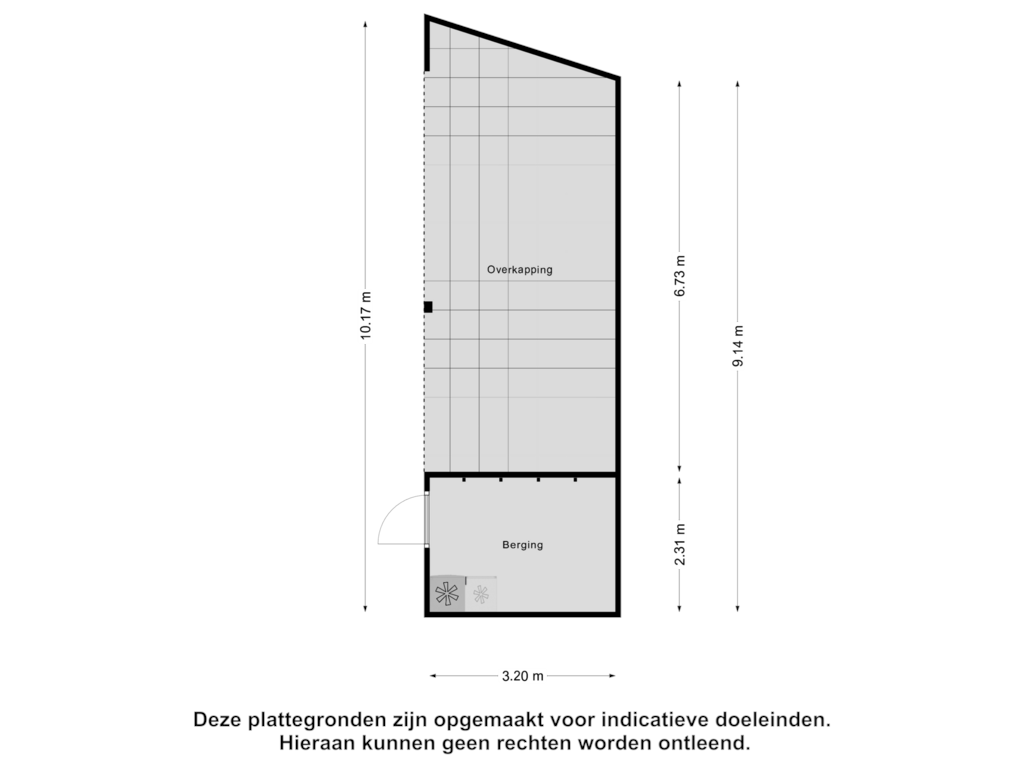 Bekijk plattegrond van Berging van de Polderstraat 22