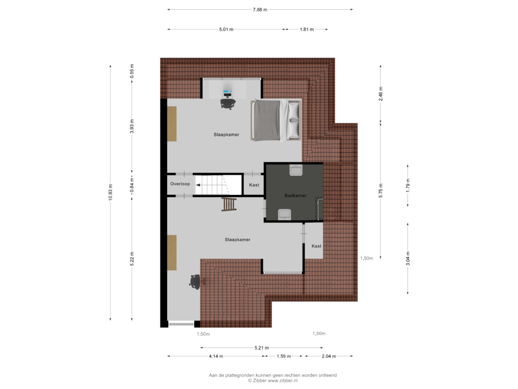 Bekijk plattegrond van Tweede Verdieping van Colenbranderstraat 1