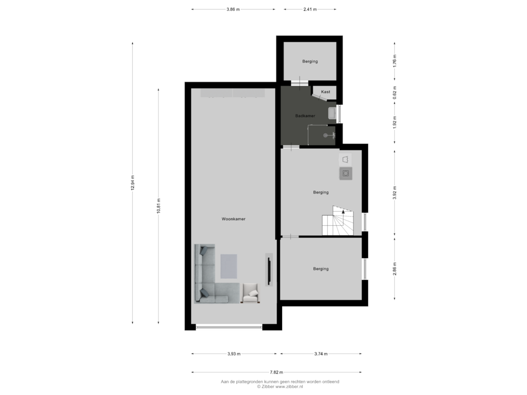 Bekijk plattegrond van Kelder van Colenbranderstraat 1