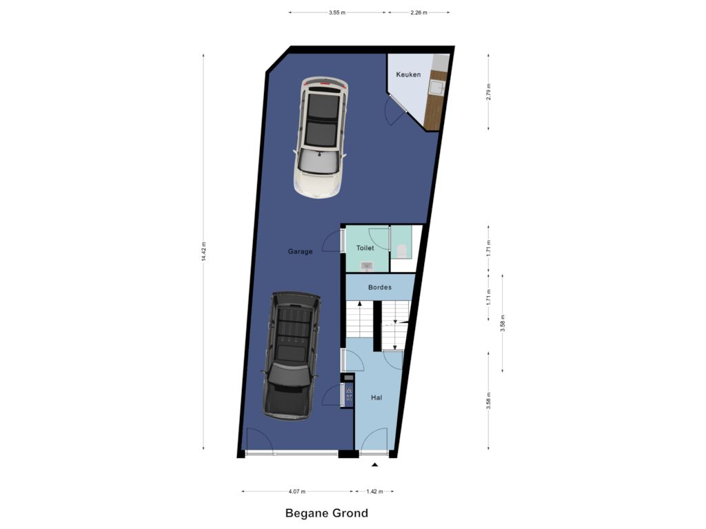 Bekijk plattegrond van Begane Grond van Heilige Geeststraat 7