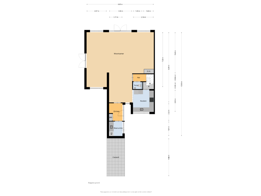 Bekijk plattegrond van Begane grond van Weverakker 1