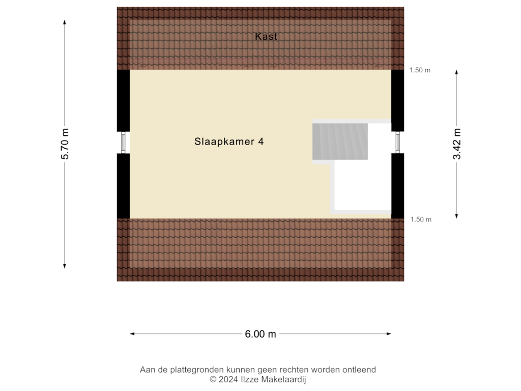 Bekijk plattegrond van Tweede verdieping van Tillardhof 1