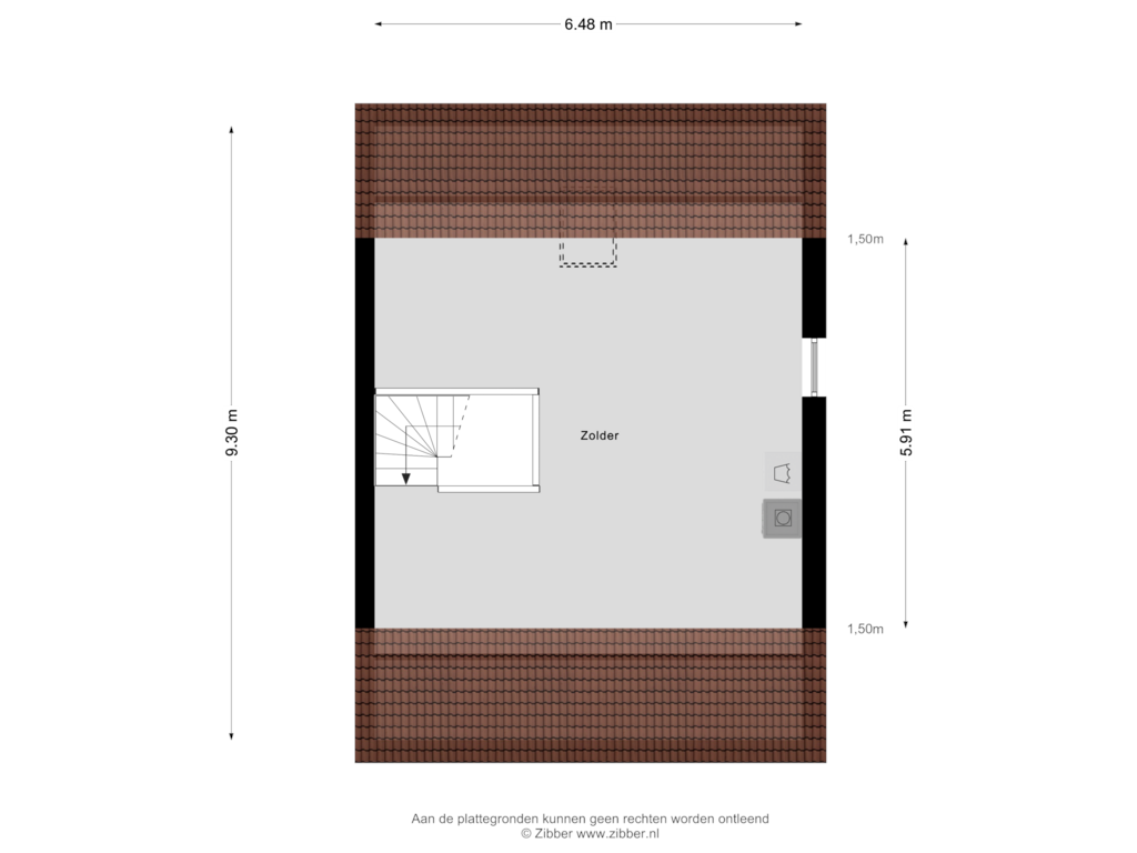 Bekijk plattegrond van Zolder van Pastoor Vogelsstraat 36