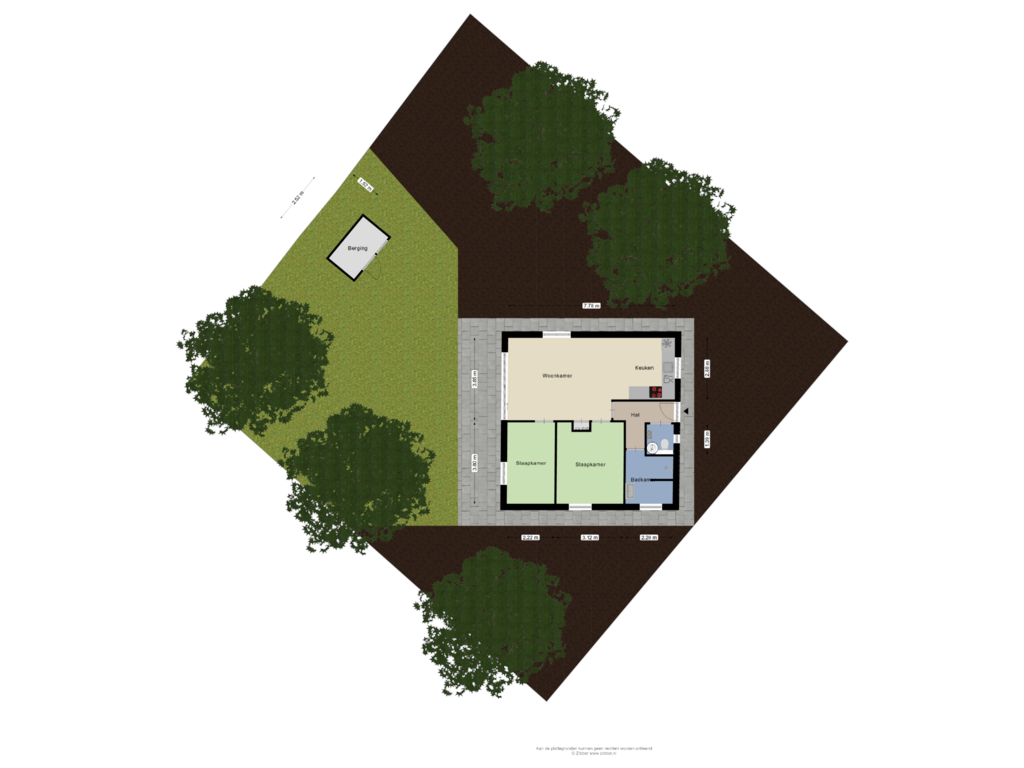 Bekijk plattegrond van Begane grond tuin van Noordhoekstraat 5-25