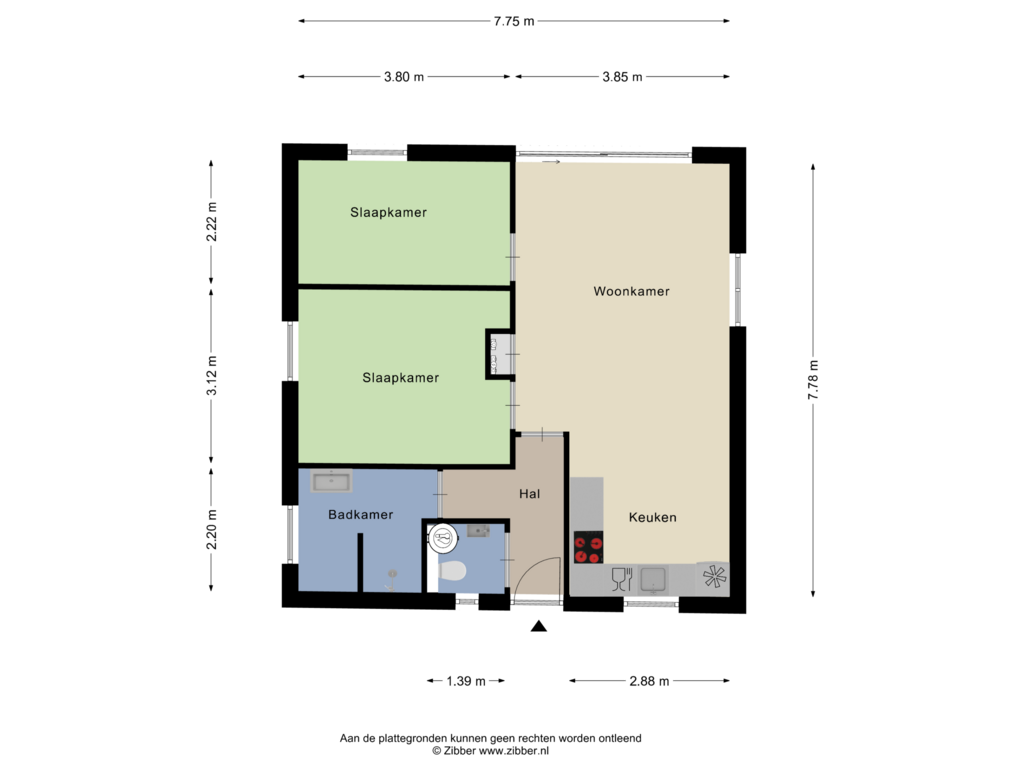 Bekijk plattegrond van Begane grond van Noordhoekstraat 5-25