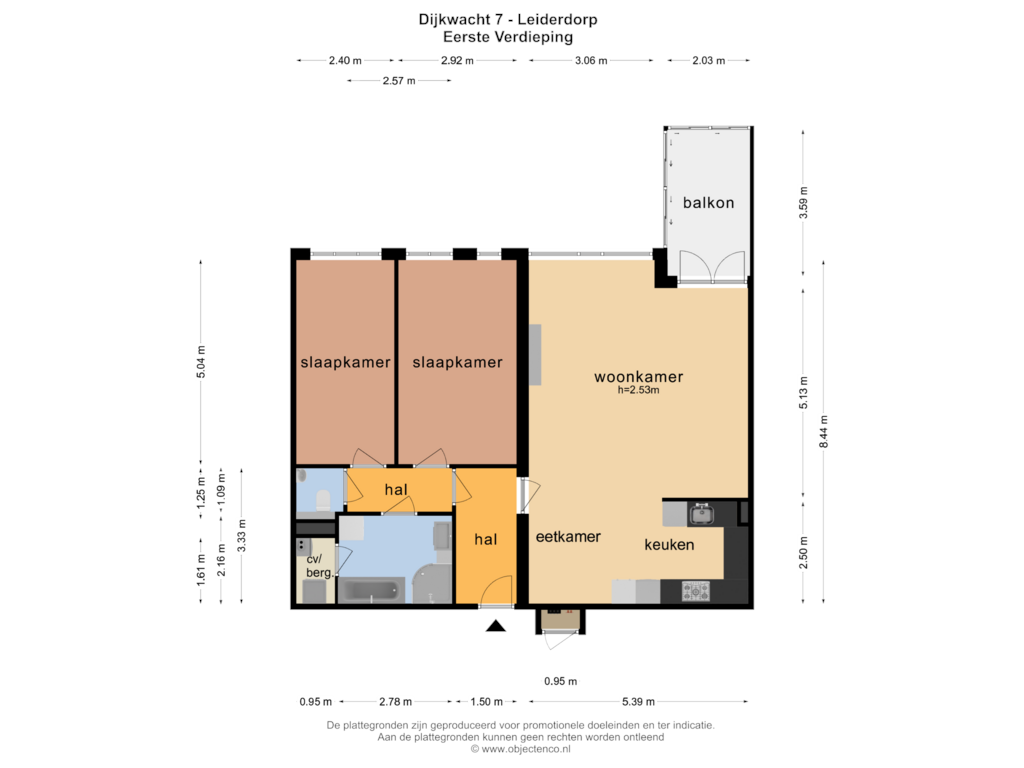 Bekijk plattegrond van EERSTE VERDIEPING van Dijkwacht 7