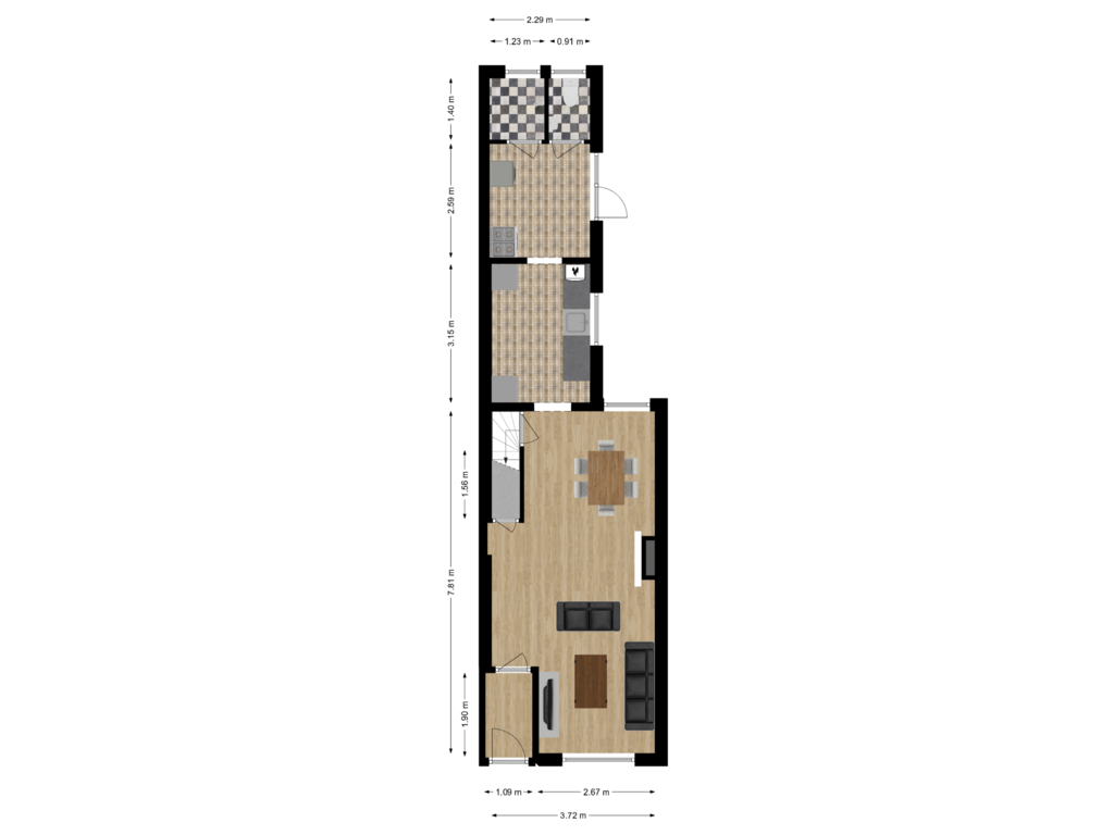 View floorplan of Begane grond of Watertorenstraat 84