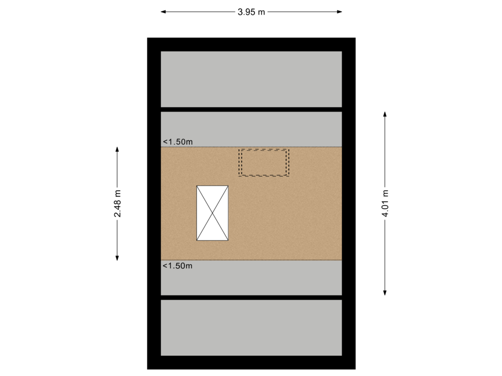 View floorplan of Tweede verdieping of Watertorenstraat 84