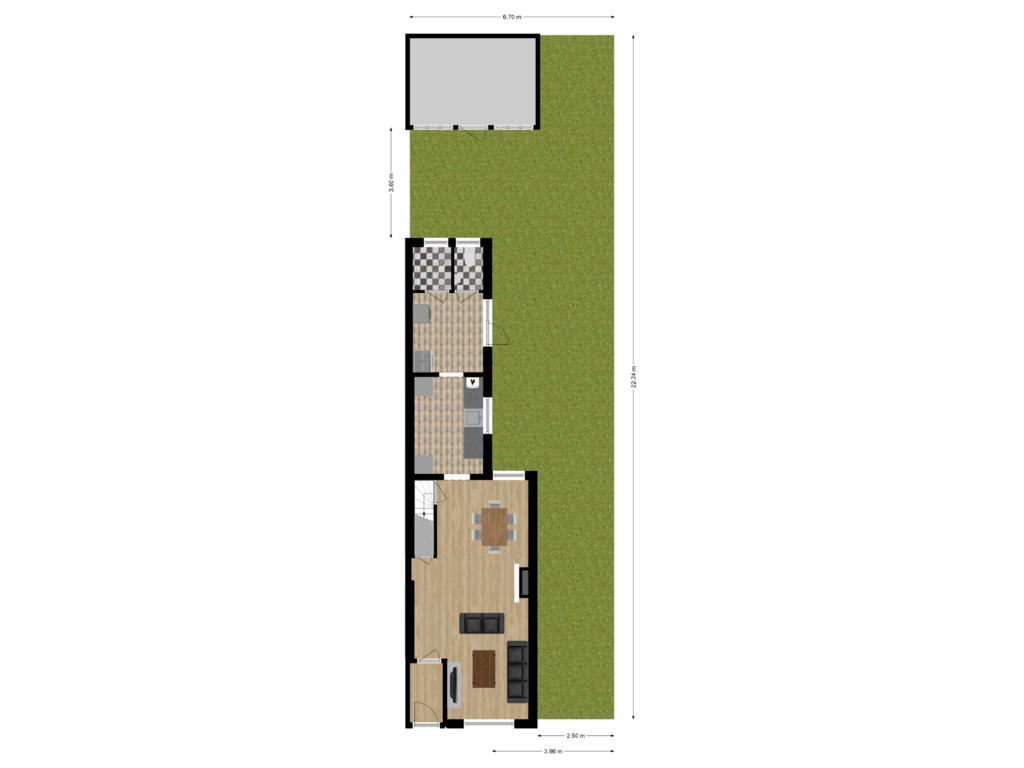 View floorplan of Situatie of Watertorenstraat 84