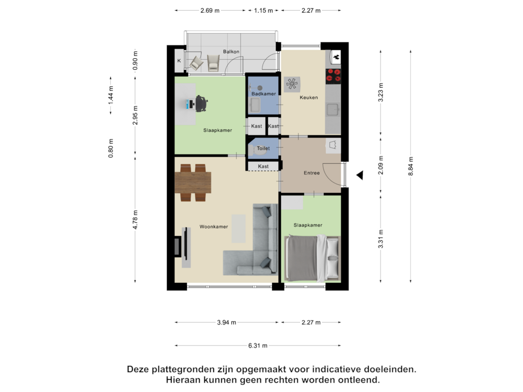 Bekijk plattegrond van Appartement van Plesmanstraat 309