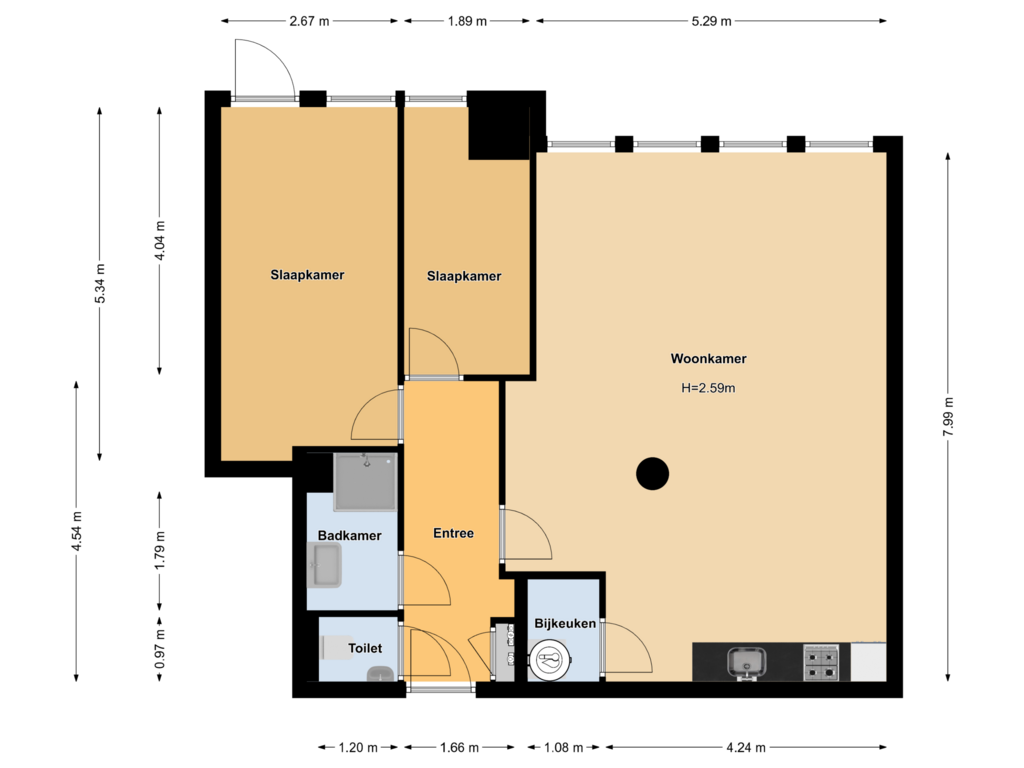 Bekijk plattegrond van First floor van Beckeringhstraat 36-05