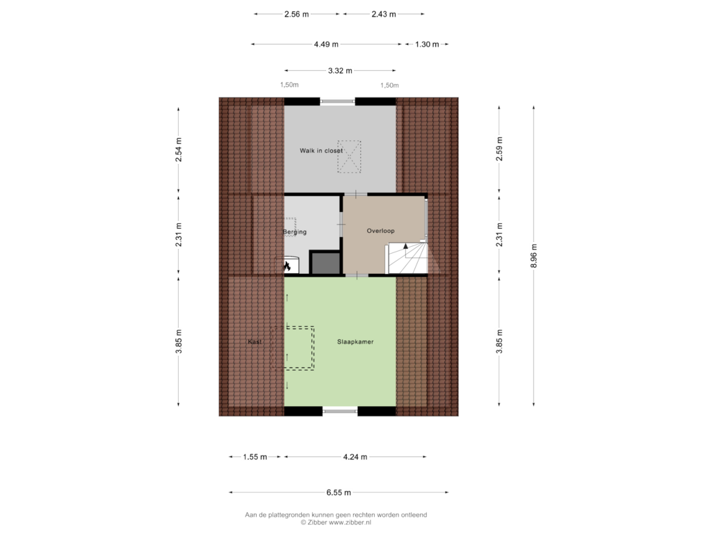 Bekijk plattegrond van Tweede Verdieping van Krouwellaan 5