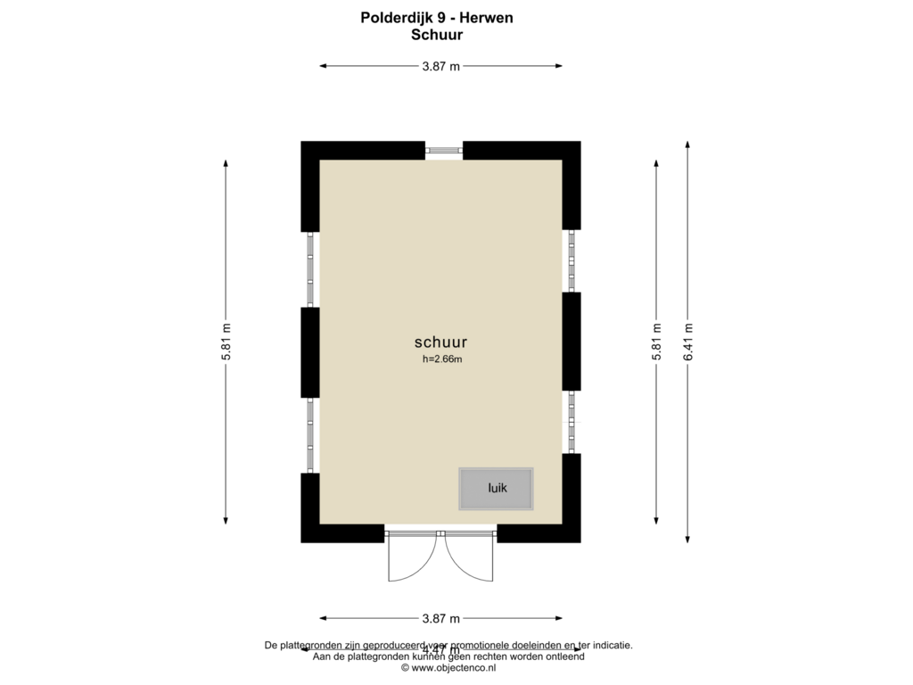 View floorplan of SCHUUR of Polderdijk 9