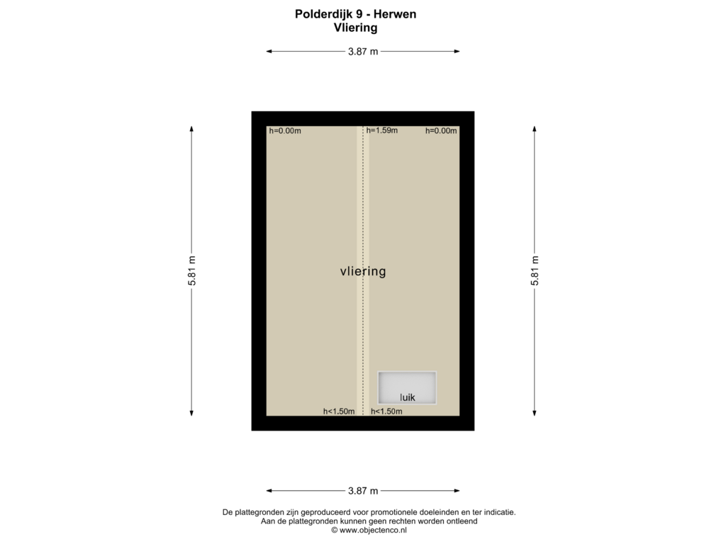 View floorplan of VLIERING of Polderdijk 9