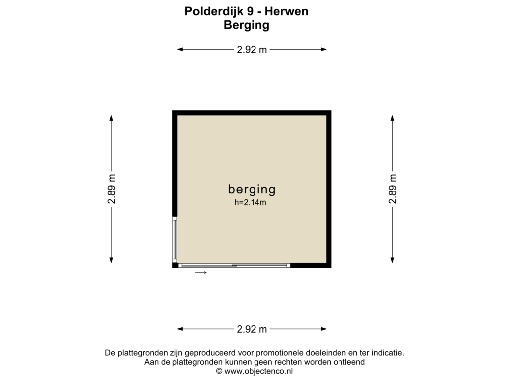 View floorplan of BERGING of Polderdijk 9