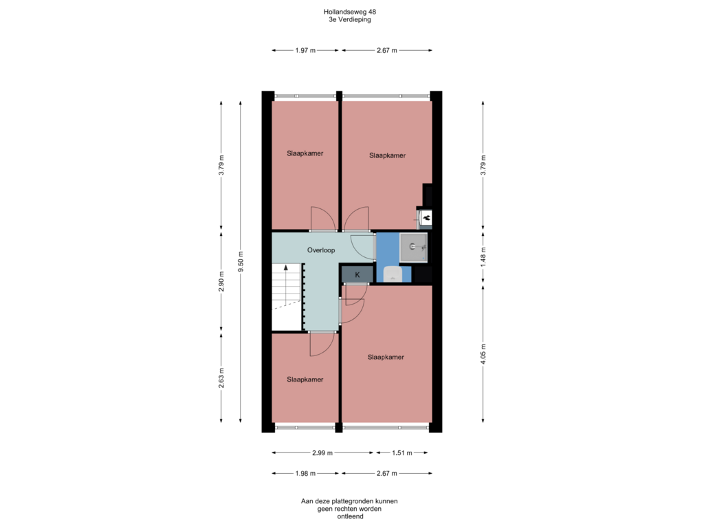 Bekijk plattegrond van 3e Verdieping van Hollandseweg 48