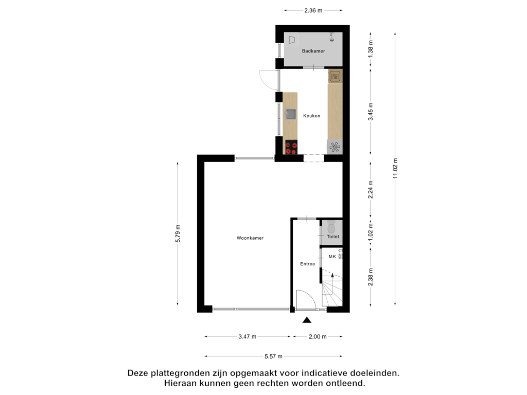 Bekijk plattegrond van Begane Grond van Prins Bernhardstraat 6