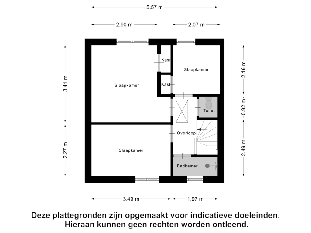 Bekijk plattegrond van Eerste Verdieping van Prins Bernhardstraat 6