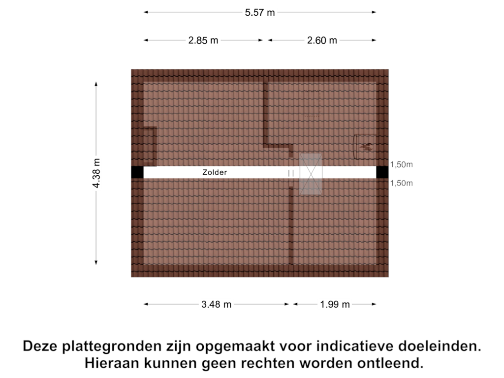 Bekijk plattegrond van Zolder van Prins Bernhardstraat 6