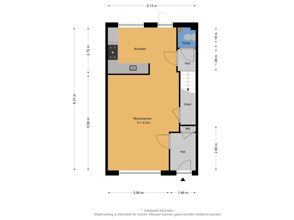 Bekijk plattegrond van Begane grond van Diemewei 4512