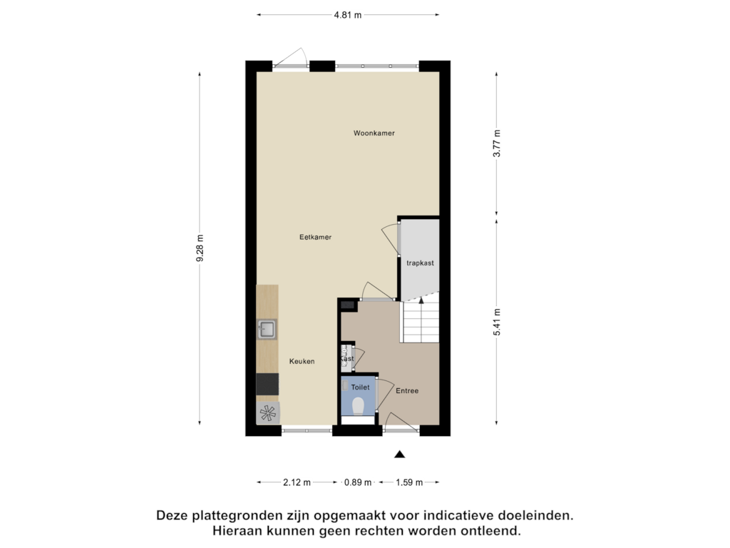 Bekijk plattegrond van Begane Grond van De Hoeve 3