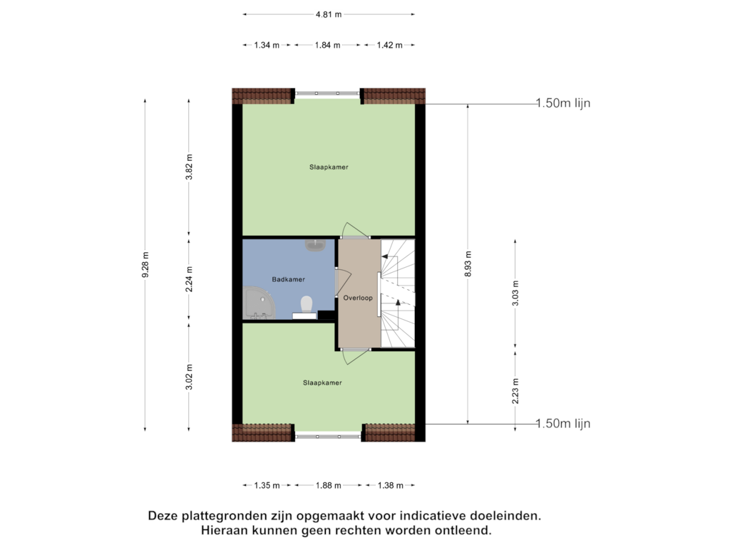 Bekijk plattegrond van Eerste verdieping van De Hoeve 3