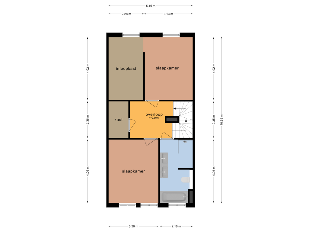 Bekijk plattegrond van EERSTE VERDIEPING van Rompelenbos 22