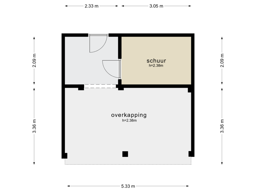 Bekijk plattegrond van SCHUUR van Rompelenbos 22