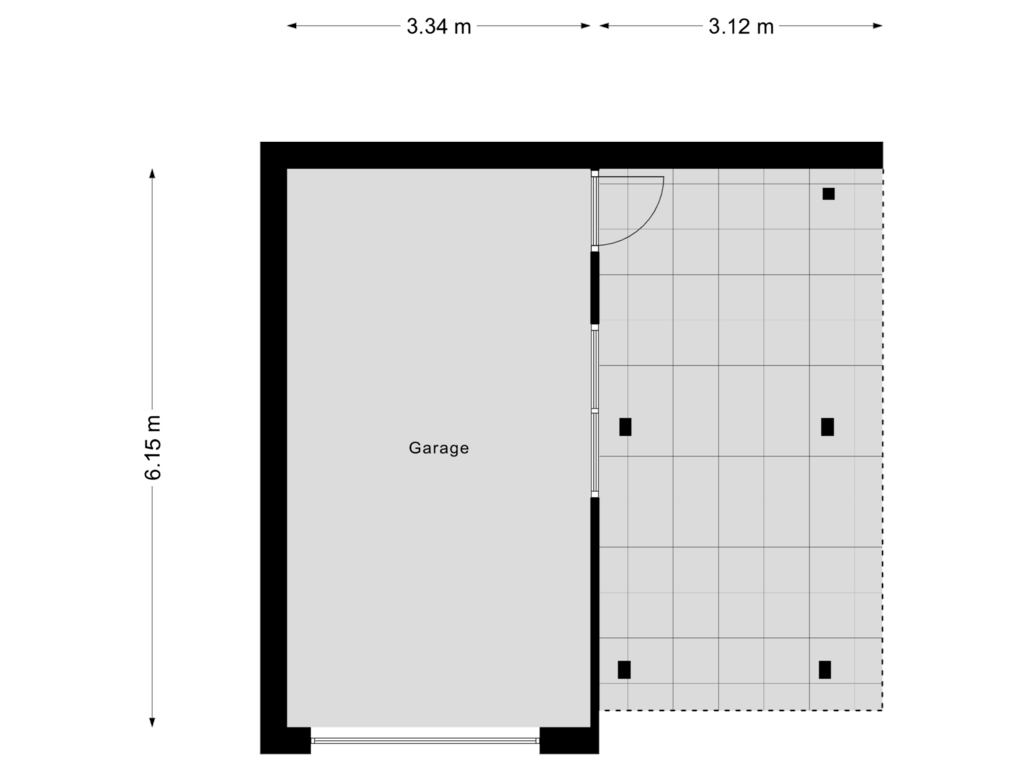 Bekijk plattegrond van Garage van Papeweg 37