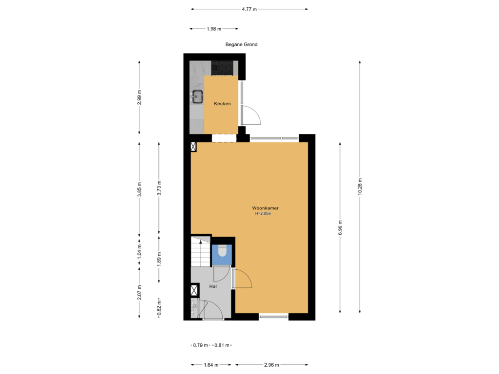 View floorplan of Begane Grond of Herderslaan 13