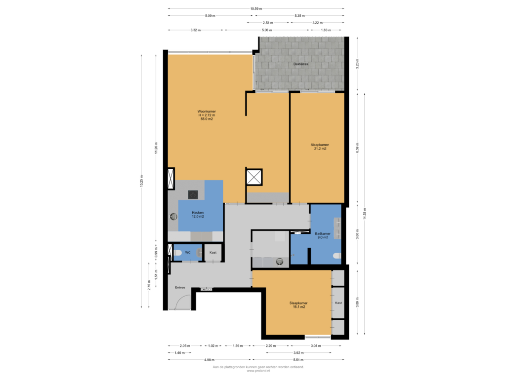 Bekijk plattegrond van Appartement van Wilhelminastraat 55-N