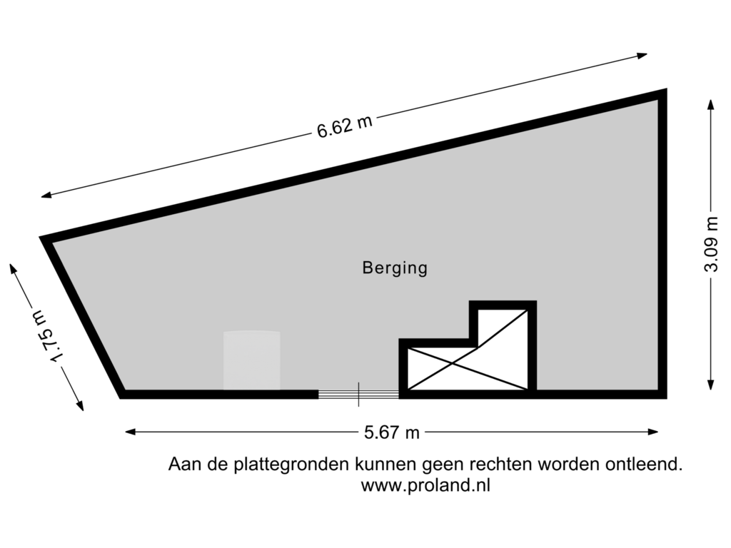 Bekijk plattegrond van Berging van Wilhelminastraat 55-N