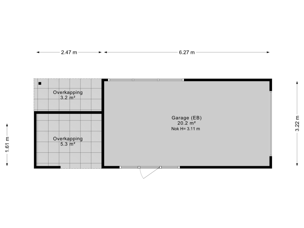 Bekijk plattegrond van Berging van Hoofdweg 27