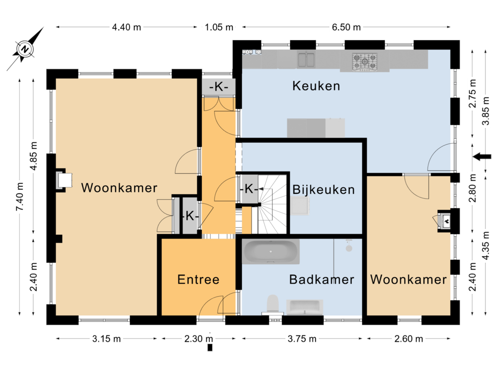 Bekijk plattegrond van Begane grond van Jaerlawei 4